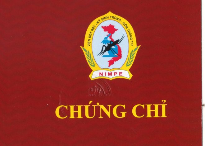 Chứng chỉ bồi dưỡng nghiệp vụ và kỹ năng phòng chống côn trùng của PVSC