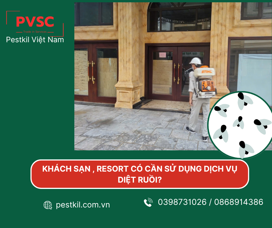 Khách sạn resort có cần sử dụng dịch vụ diệt ruồi chuyên nghiệp?