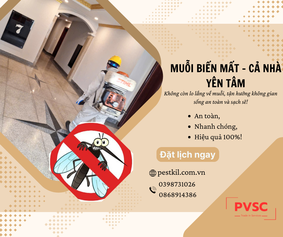 Dịch vụ diệt muỗi cho bệnh viện, trường học của pvsc