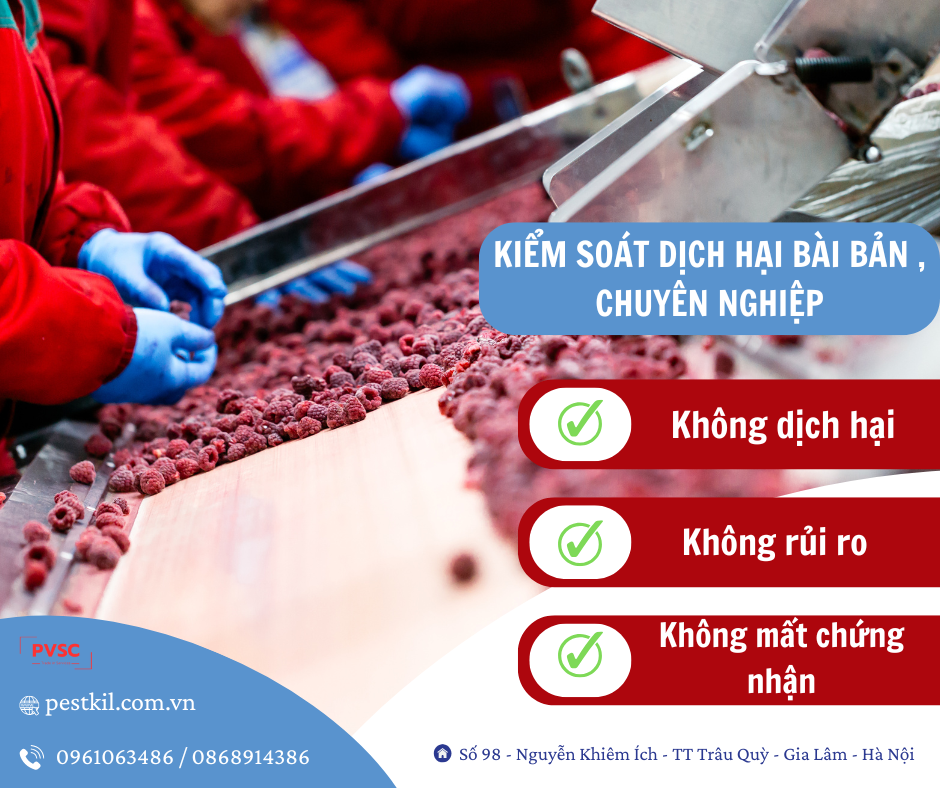 Các vấn đề do dịch hại gây ra trong ngành thực phẩm