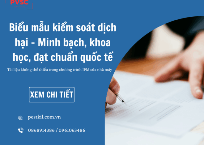 Biểu mẫu dịch vụ kiểm soát dịch hại