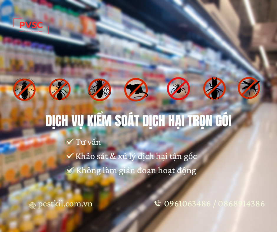 Kiểm soát dịch hại trong cửa hàng thực phẩm