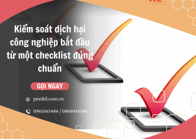 Danh sách kiểm tra kiểm soát dịch hại công nghiệp