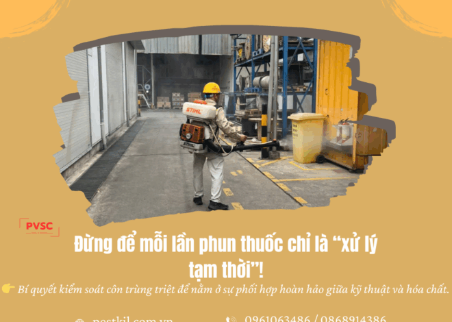 Sự phối hợp giữa kỹ thuật phun và lựa chọn hóa chất – Yếu tố quyết định thành công trong kiểm soát côn trùng