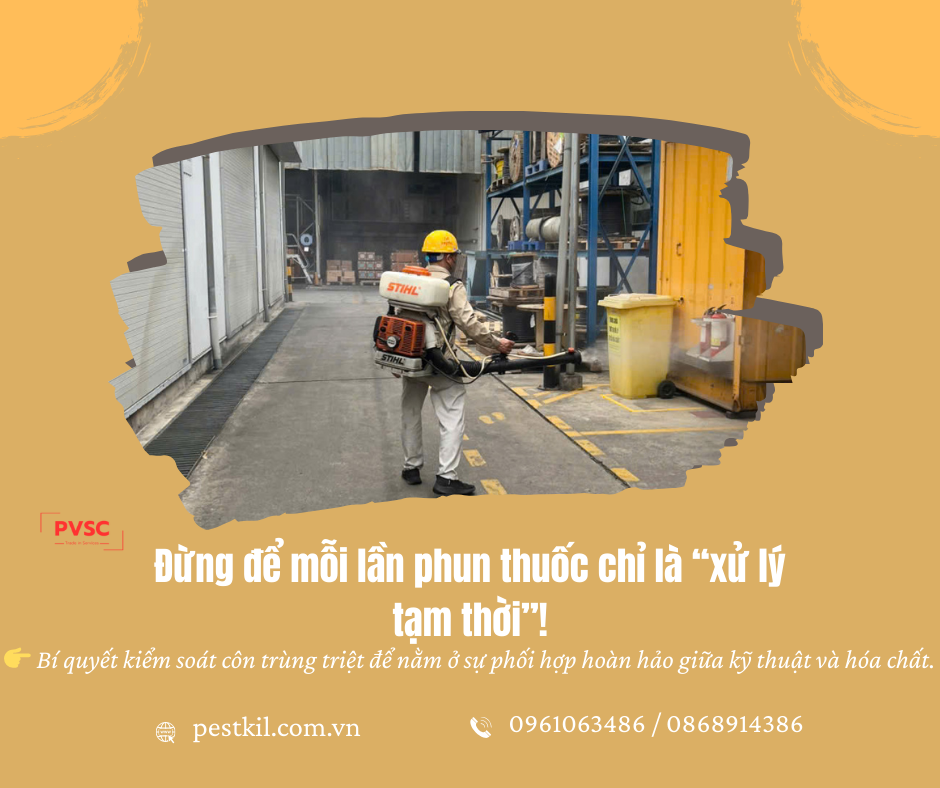 Sự phối hợp giữa kỹ thuật phun và lựa chọn hóa chất – Yếu tố quyết định thành công trong kiểm soát côn trùng
