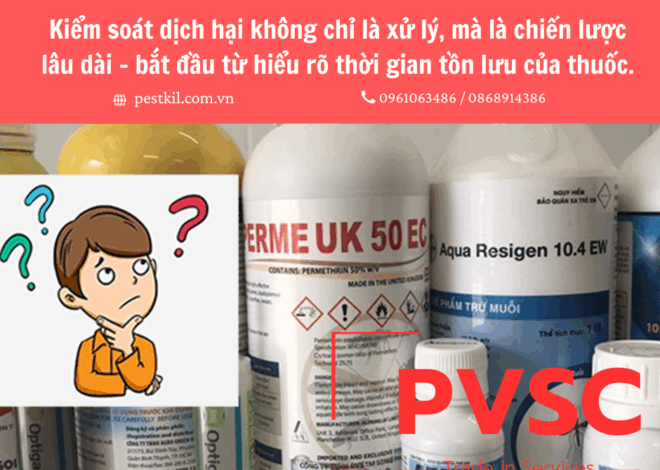 Hiệu quả tồn lưu của các loại thuốc diệt côn trùng: Bao lâu mới cần phun lại?