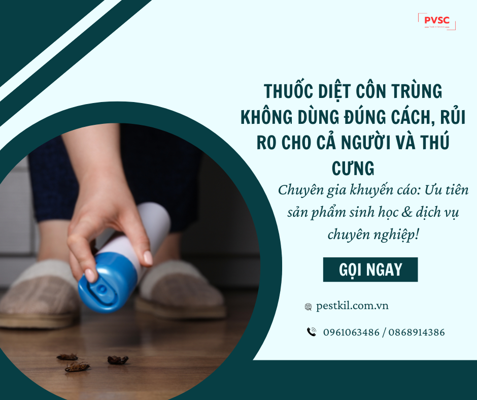Tác động của thuốc diệt côn trùng đến sức khỏe con người và vật nuôi
