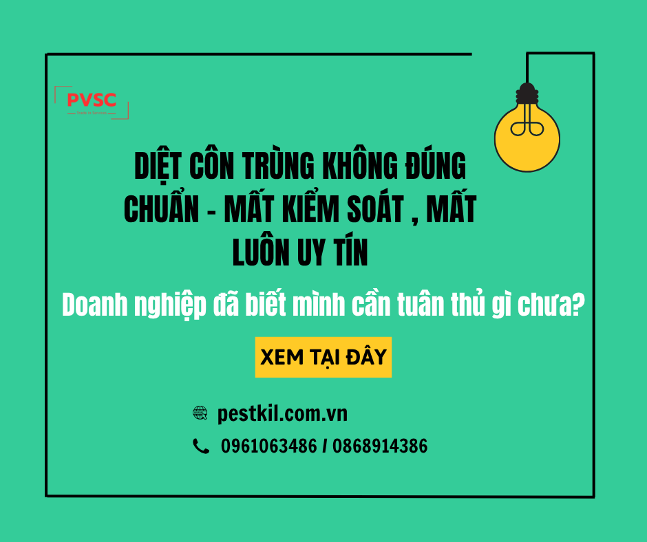 Tiêu chuẩn sử dụng thuốc diệt côn trùng trong nhà máy: Doanh nghiệp cần tuân thủ gì?