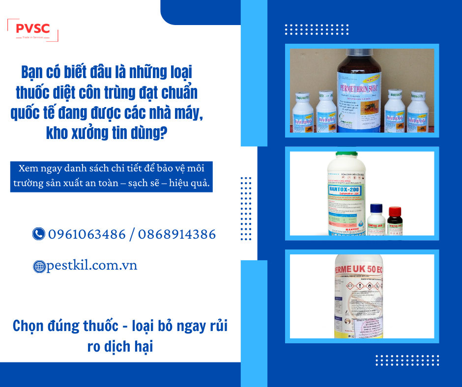 Danh sách những loại thuốc diệt côn trùng đạt chuẩn quốc tế, Được tin cậy nhất