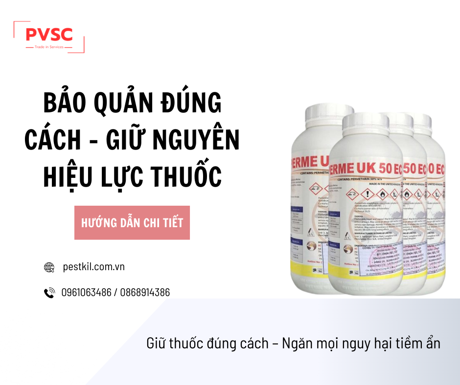 Bảo quản thuốc diệt côn trùng như thế nào để không gây nguy hại?