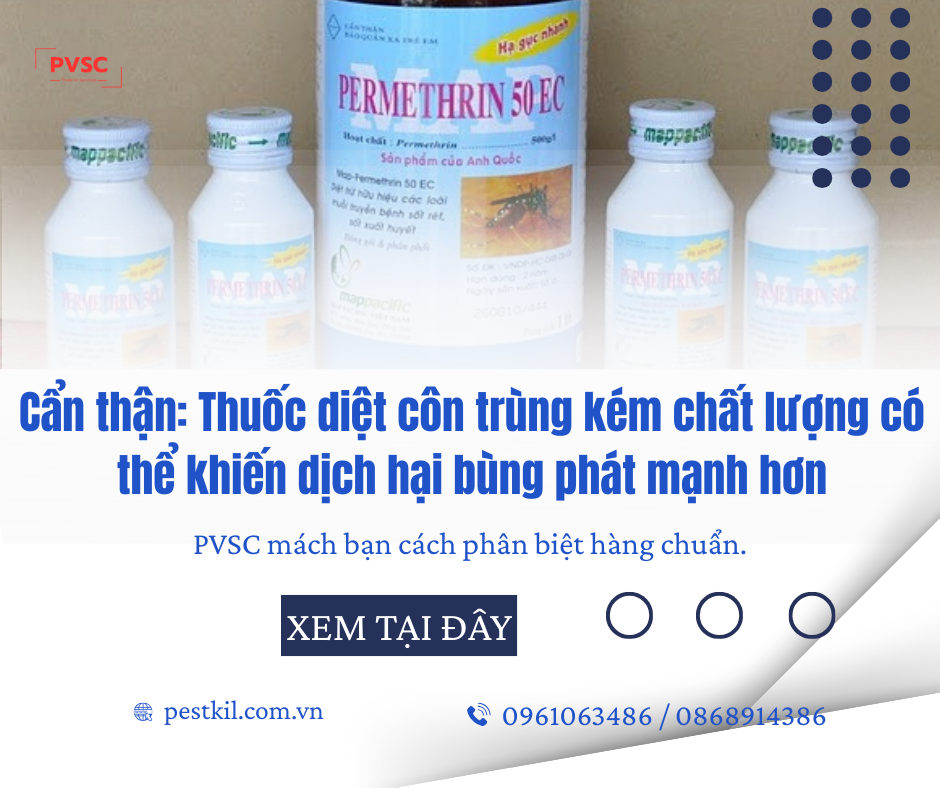 Cách nhận biết thuốc diệt côn trùng kém chất lượng trên thị trường