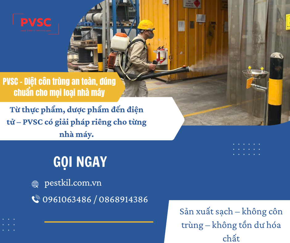 Sử dụng thuốc diệt côn trùng trong nhà máy: Đúng cách, đúng chuẩn, an toàn