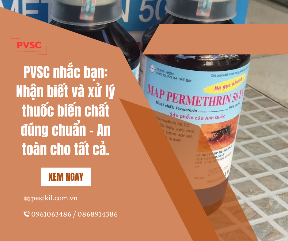 Cách nhận biết thuốc diệt côn trùng bị biến chất  và xử lý ra sao?