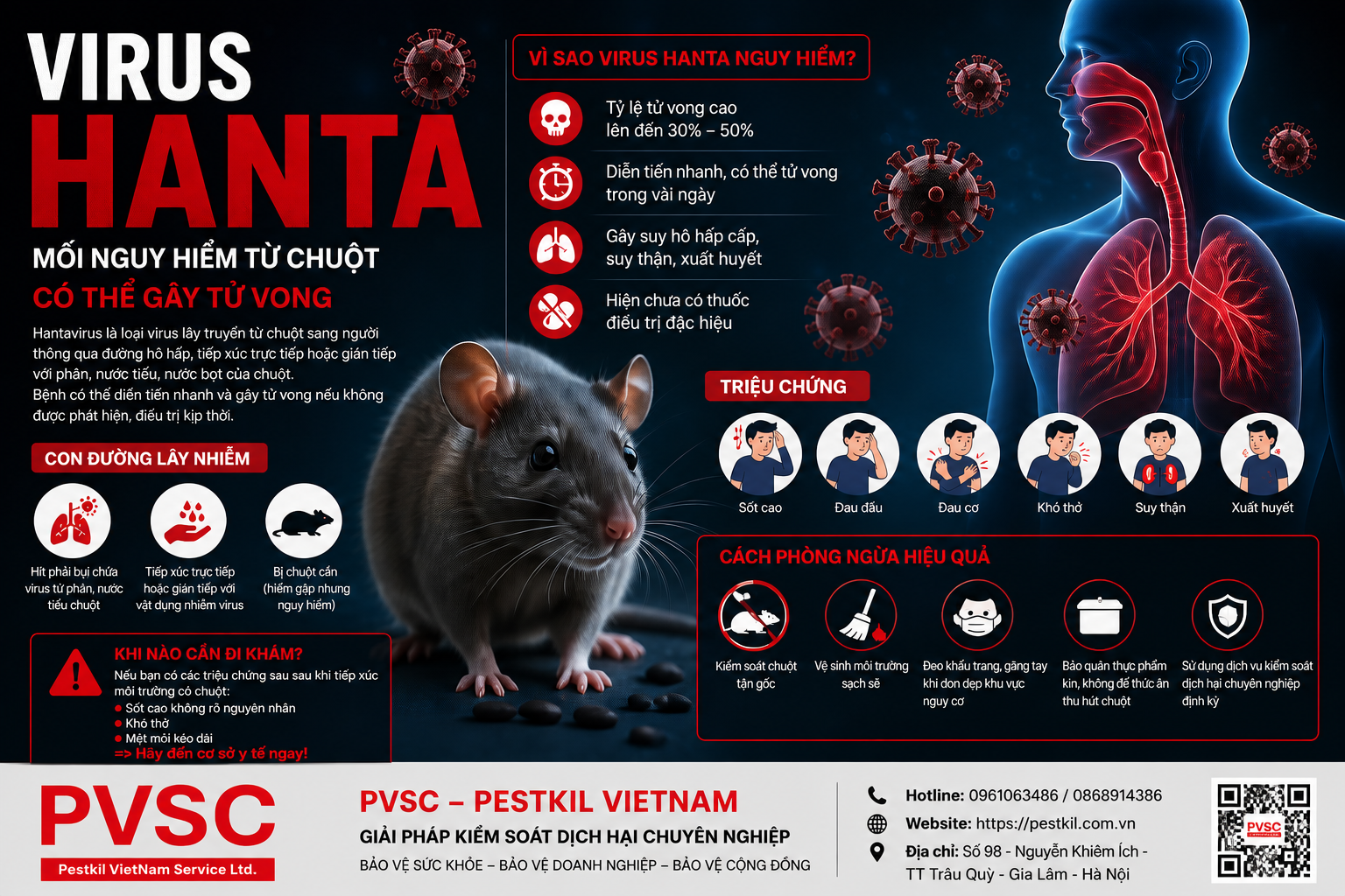 Virus Hanta nguy hiểm thế nào? Cảnh báo từ các ca tử vong gần đây & giải pháp từ Pestkil Vietnam